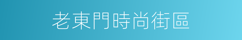 老東門時尚街區的同義詞