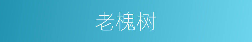 老槐树的同义词