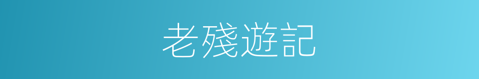 老殘遊記的意思