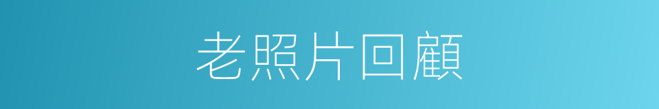 老照片回顧的同義詞