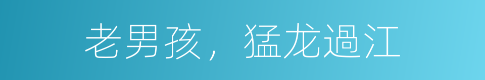 老男孩，猛龙過江的同義詞