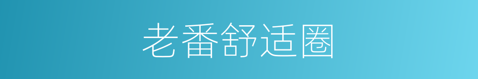 老番舒适圈的同义词