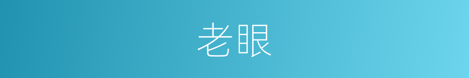 老眼的意思