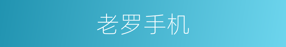 老罗手机的同义词