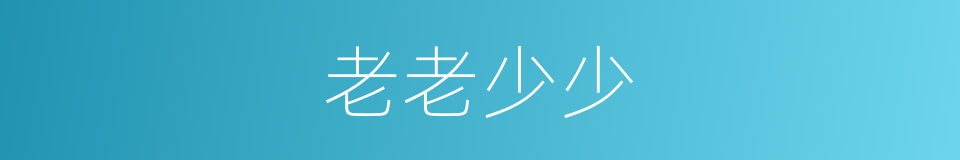 老老少少的同义词