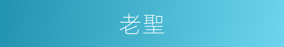 老聖的同義詞