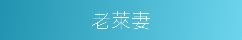 老萊妻的意思