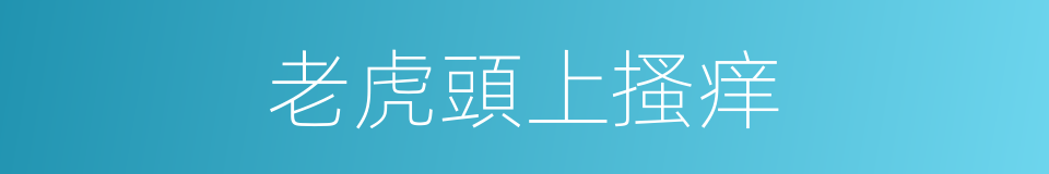 老虎頭上搔痒的意思