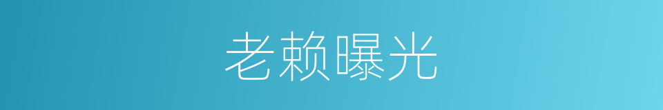 老赖曝光的同义词