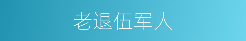 老退伍军人的同义词