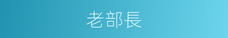 老部長的同義詞