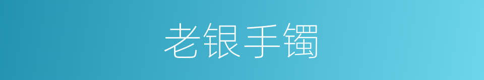 老银手镯的同义词