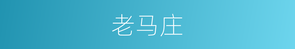 老马庄的同义词