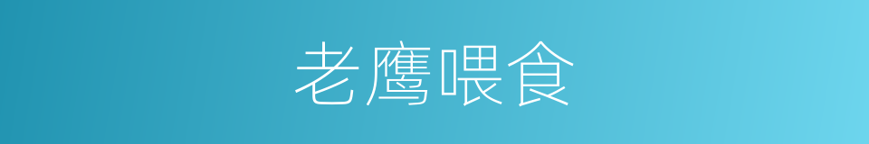老鹰喂食的同义词
