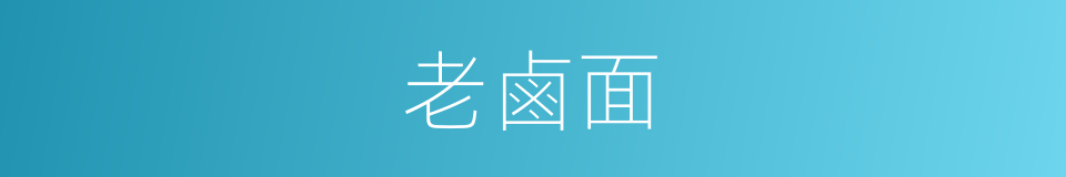 老鹵面的同義詞