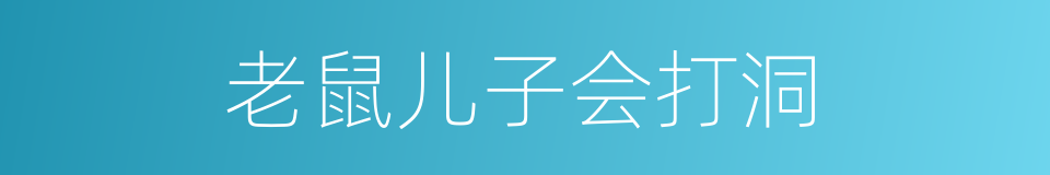 老鼠儿子会打洞的同义词