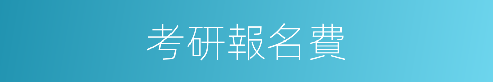 考研報名費的同義詞
