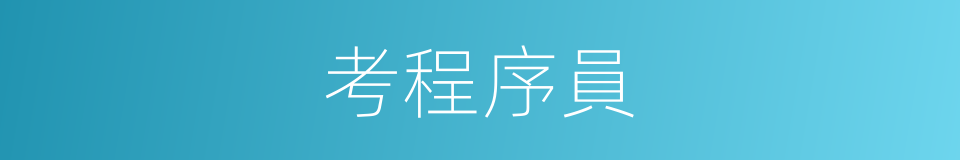 考程序員的同義詞