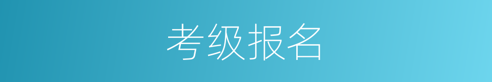 考级报名的同义词