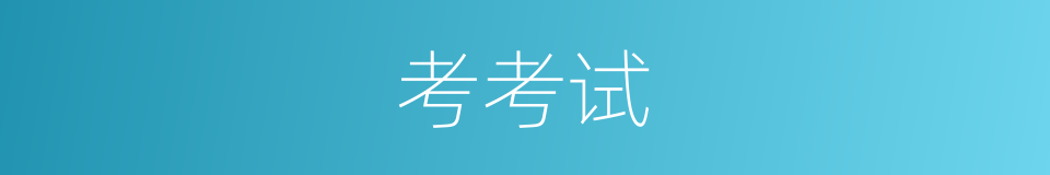 考考试的同义词