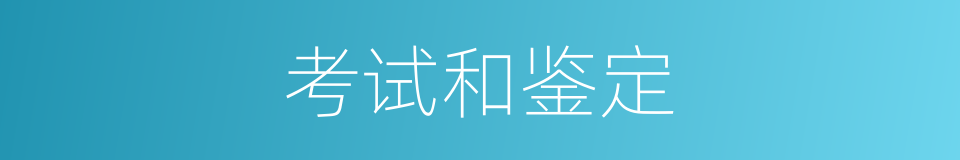 考试和鉴定的同义词