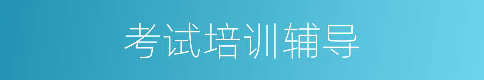 考试培训辅导的同义词
