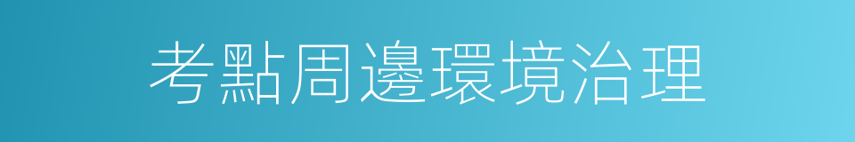 考點周邊環境治理的同義詞