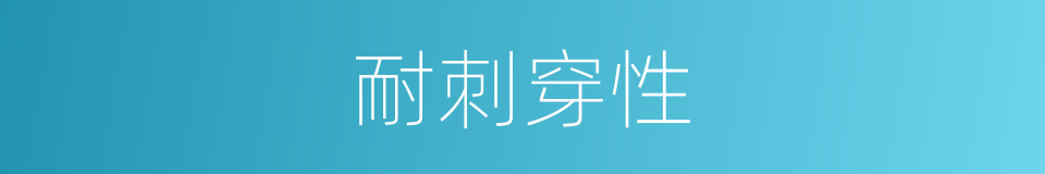 耐刺穿性的同义词