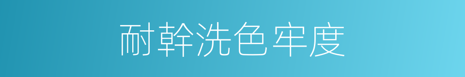 耐幹洗色牢度的同義詞