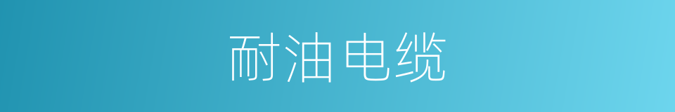 耐油电缆的同义词