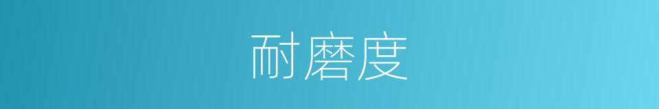 耐磨度的同义词