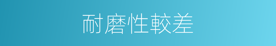 耐磨性較差的同義詞