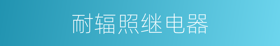 耐辐照继电器的同义词
