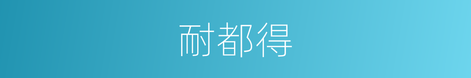 耐都得的同义词