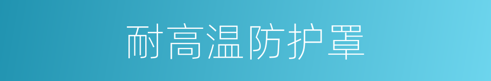 耐高温防护罩的同义词