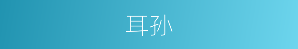 耳孙的意思