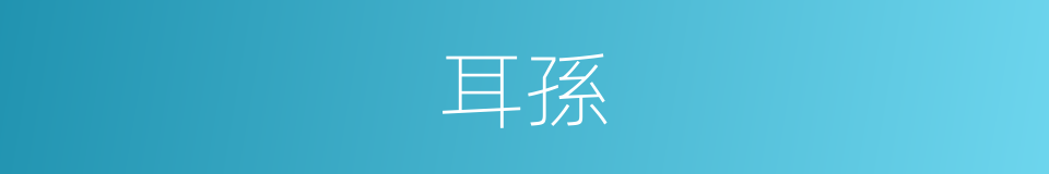 耳孫的意思