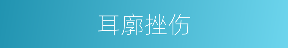 耳廓挫伤的同义词