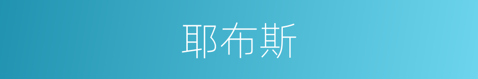 耶布斯的同义词