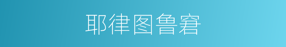 耶律图鲁窘的同义词
