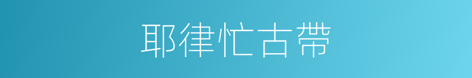 耶律忙古帶的同義詞