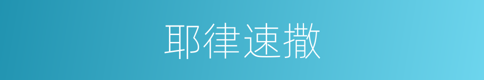 耶律速撒的同义词