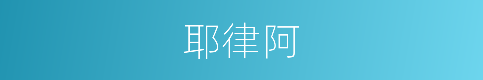 耶律阿的意思
