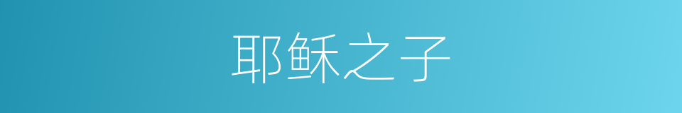 耶稣之子的同义词