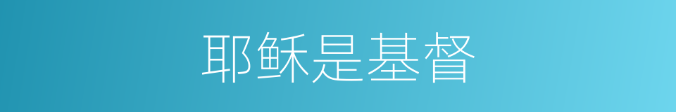 耶稣是基督的同义词