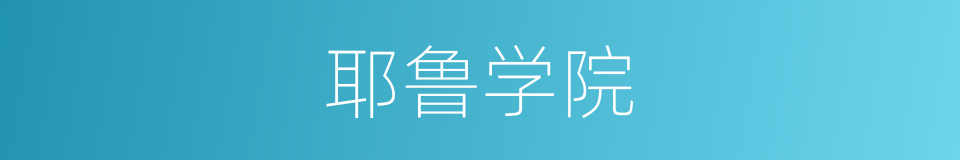 耶鲁学院的同义词