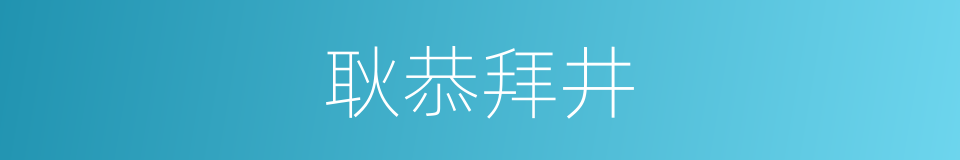 耿恭拜井的同义词