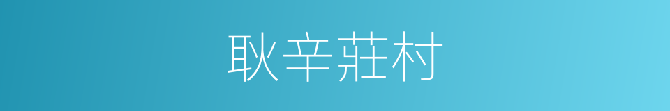 耿辛莊村的同義詞