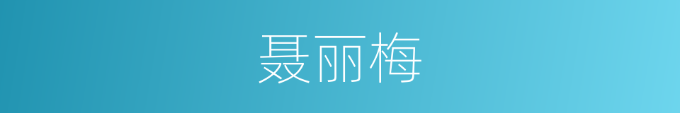 聂丽梅的同义词