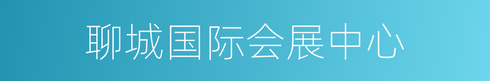 聊城国际会展中心的同义词